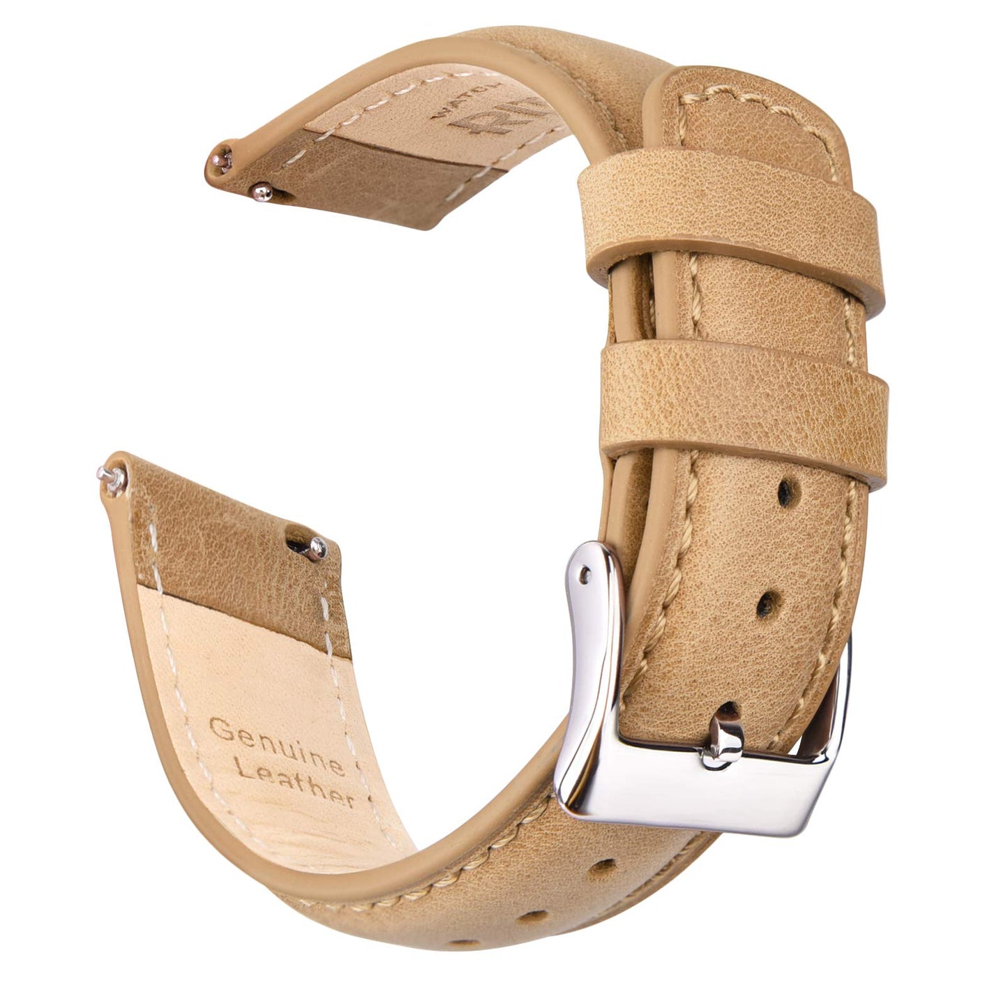 HOTRitche Christmas Gift Quick Release Leather Watch Bands Genuine Watch Straps for Men Women Top Grain Leather Watch Strap, White Elephant Gifts, Stocking Stuffers for Men, Father's Day gifts