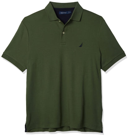 HOTNautica Men's Classic Fit Short Sleeve Dual Tipped Collar Polo Shirt
