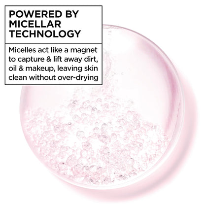 HOTGarnier Micellar Water, Hydrating Facial Cleanser & Makeup Remover, Suitable for Sensitive Skin, Vegan, Cruelty Free, 13.5 Fl Oz (400mL), 2 Count