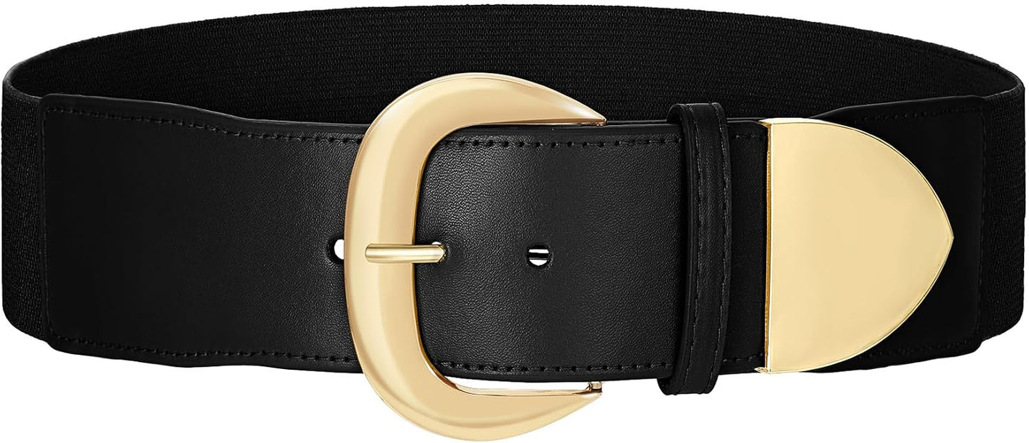 HOTWomen Wide Elastic Waist Belt for Dresses Fashion Thick Stretchy Belt for Trendy