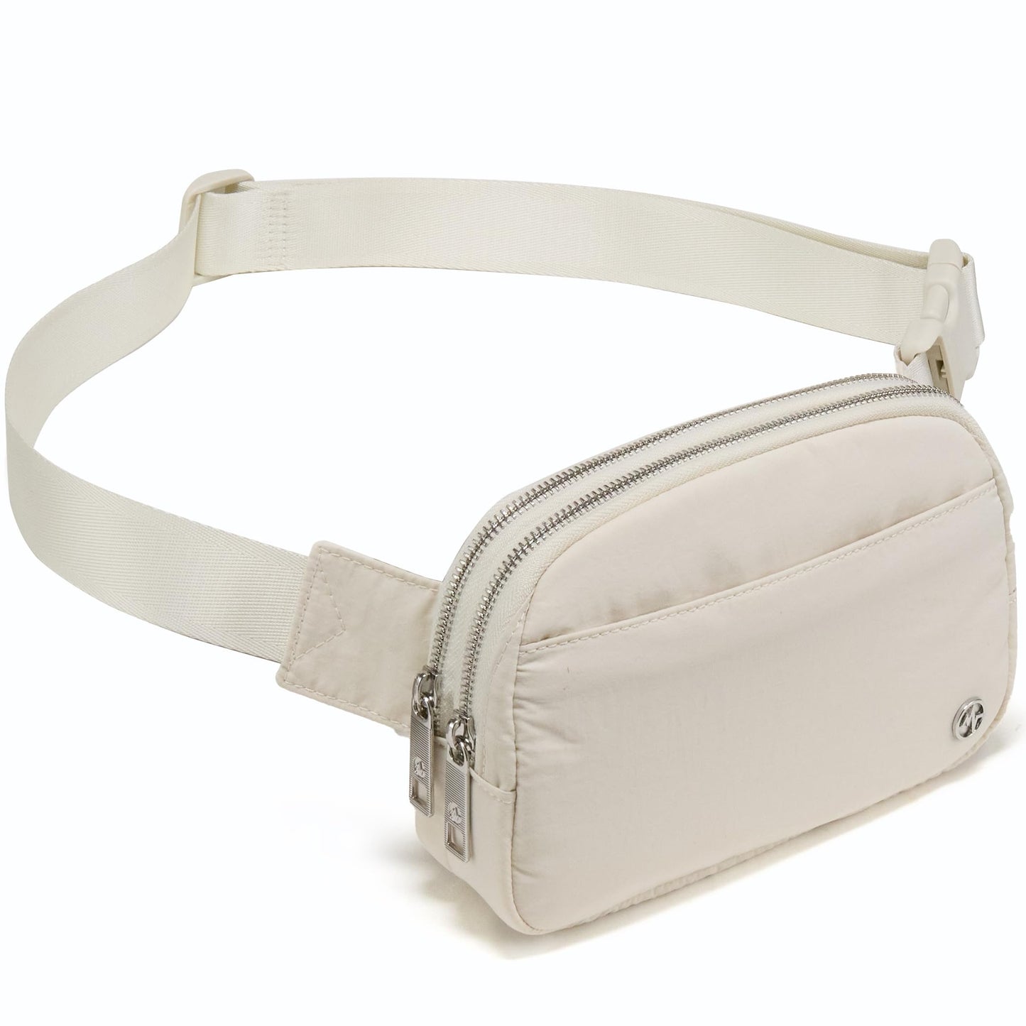 HOTPander Everywhere Belt Bag for Women, 5 Zipper Pockets Nylon Crossbody Fanny Pack Purse (Black)