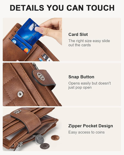 HOTBOSTANTEN Crossbody Bag for Women ＆ Wallet for Women Leather RFID Blocking Card Holder