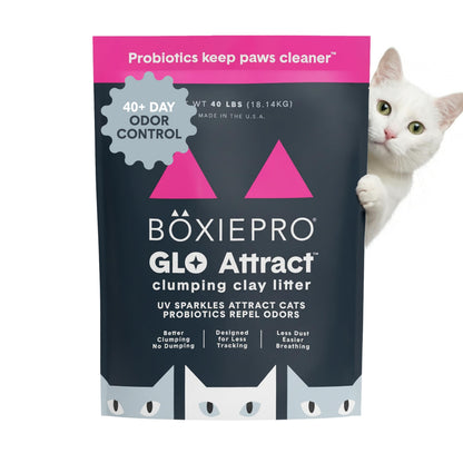 HOTBoxie Probiotic Clumping Cat Litter 40+ Day Odor Control Dust Free 40 lb