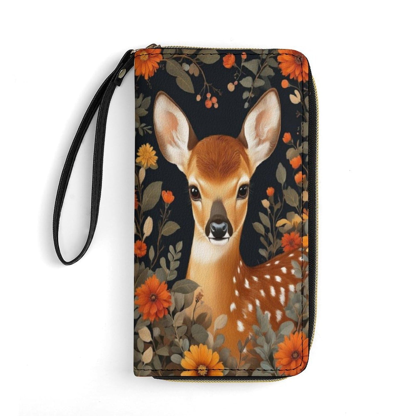 HOTColorful Owl Women's Wallet Wristlet Zipper Purse with Hand Strap Travel Credit Card Holder for Daily Use Gifts