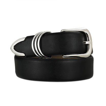 HOTRISANTRY Women's Leather Belts with Gold Buckle Fashion Leather Waist Belt Elegant Ladies Belts for Jeans Gifts for Women