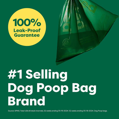 HOTEarth Rated Dog Poop Bags Value Pack, Leak-Proof and Extra-Thick Pet Waste Bag for Big and Small Dogs, Refill Rolls, Unscented, 600 Count