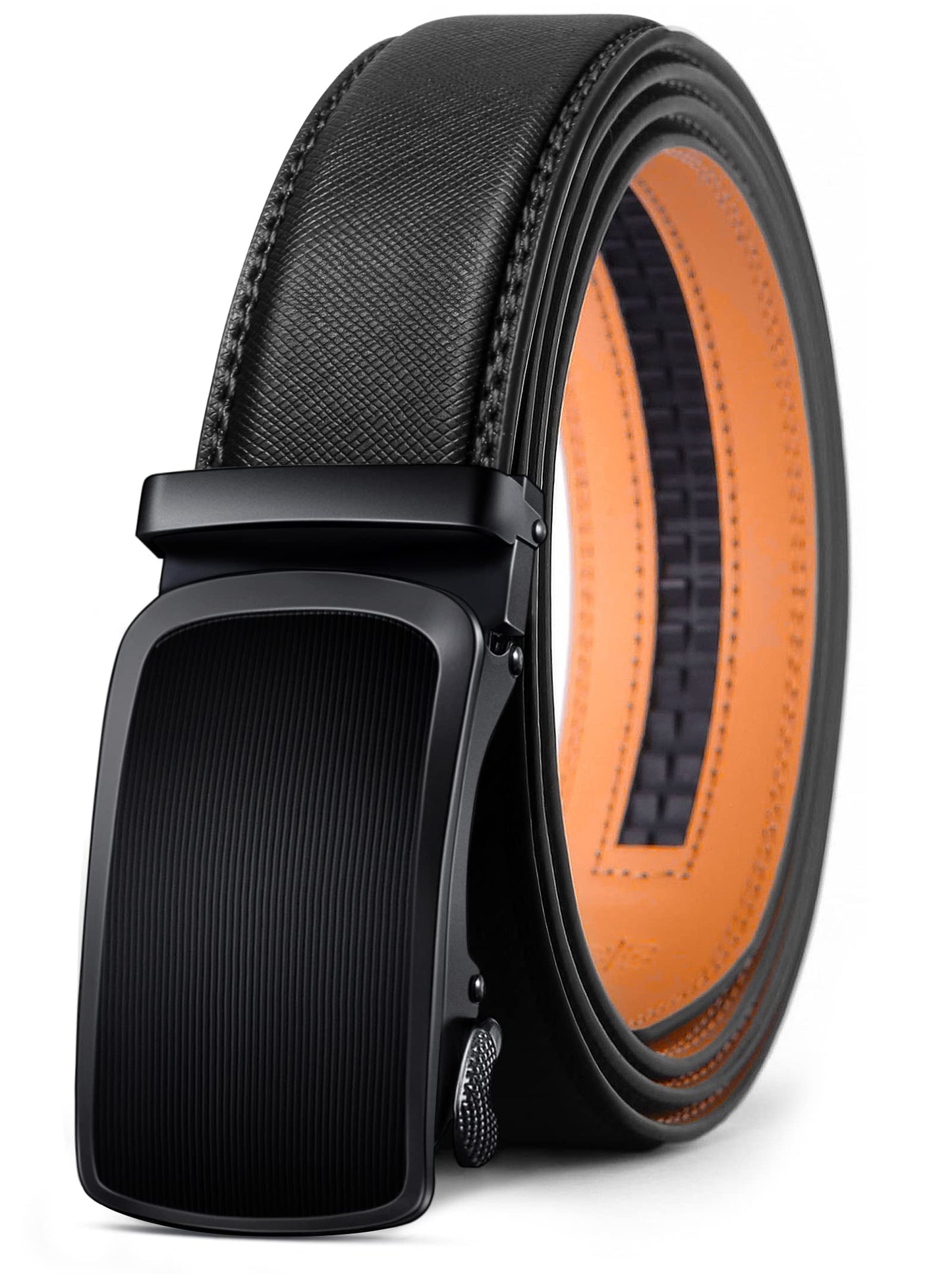 HOTBULLIANT Men's Belt,Slide Ratchet Belt Adjsutable For Men Suit Casual Jeans Gift Boxed,Trim To Fit