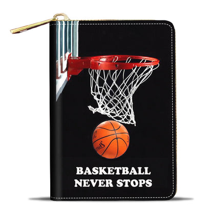 HOTCredit Card Holder Wallets for Women, Small RFID Wallet Slim Leather Card Organizer Case with Zipper, Retro Music Cassette