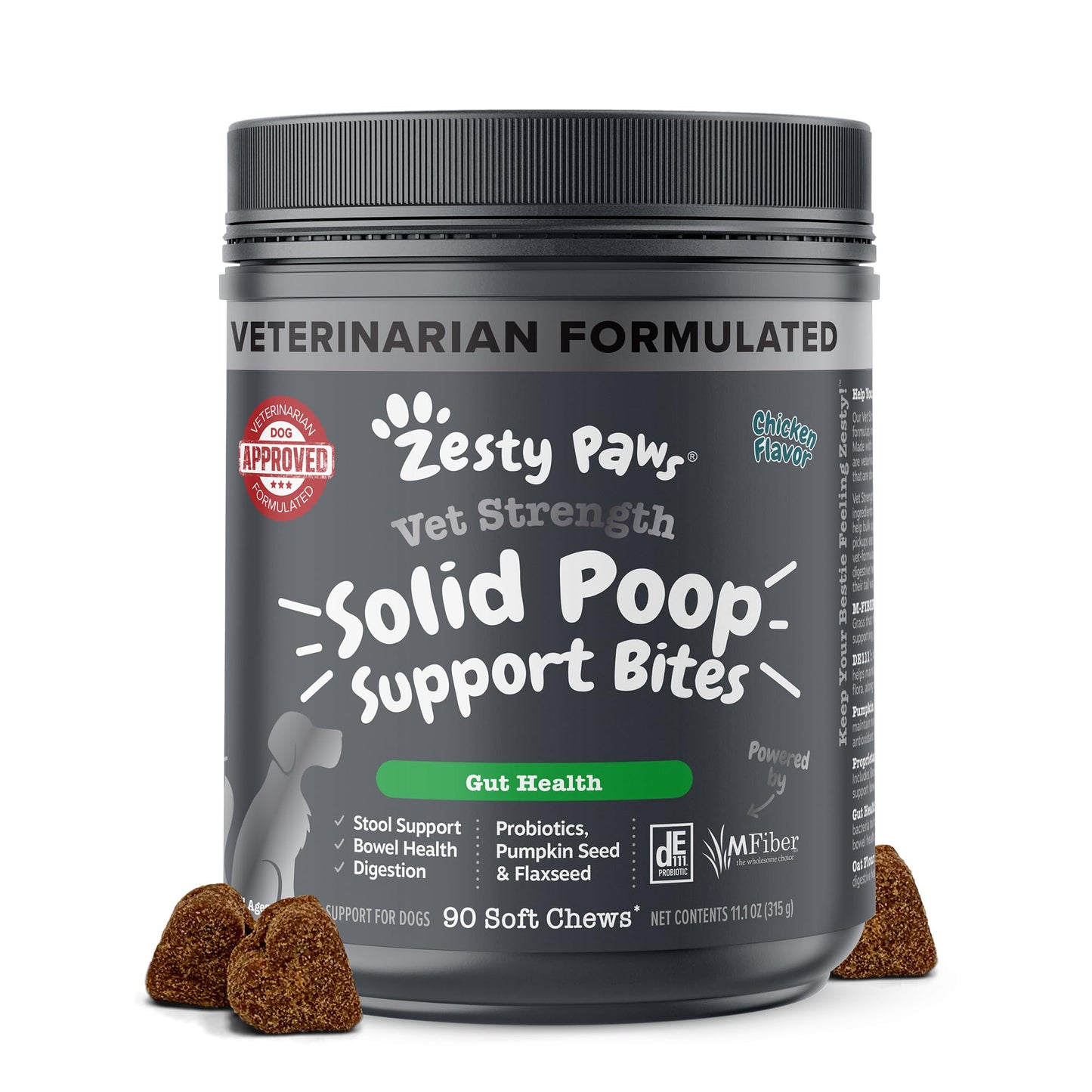 HOTZesty Paws Probiotics for Dogs - Digestive Enzymes for Gut Flora, Digestive Health, Diarrhea & Bowel Support - Clinically Studied DE111 - Dog Supplement Soft Chew for Pet Immune System - Pumpkin, 90ct