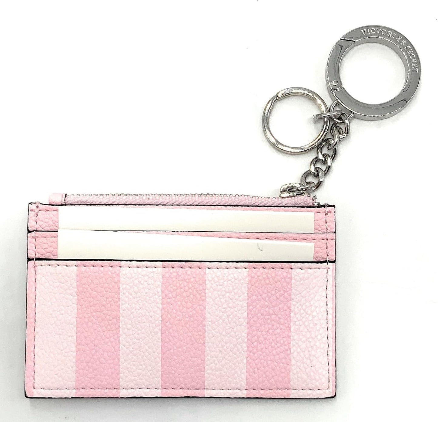 HOTVictoria's Secret The Victoria Card Case Keychain (Lt. Pink/Pink)