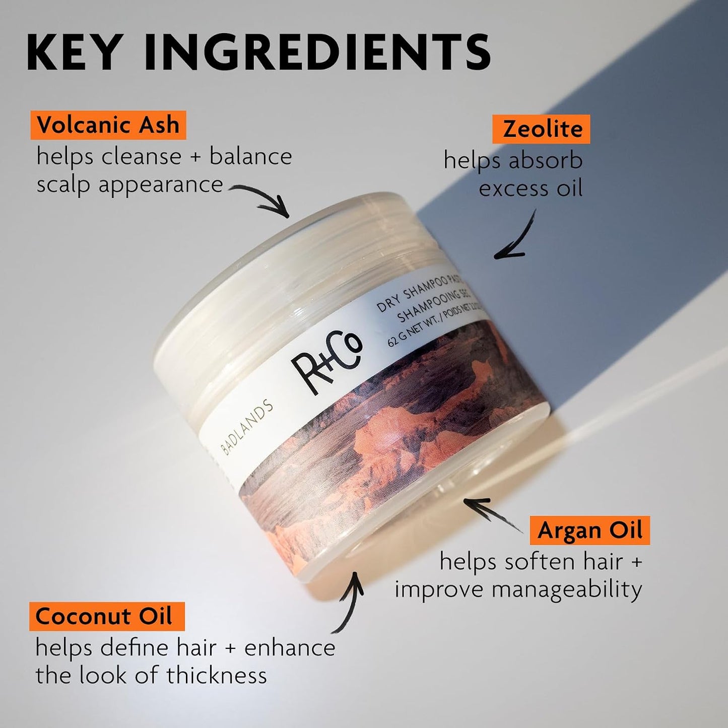HOTR+Co Badlands Dry Shampoo Paste | Part Dry Shampoo, Part Styling Paste | Adds Texture, Absorbs Oil, Matte Finish