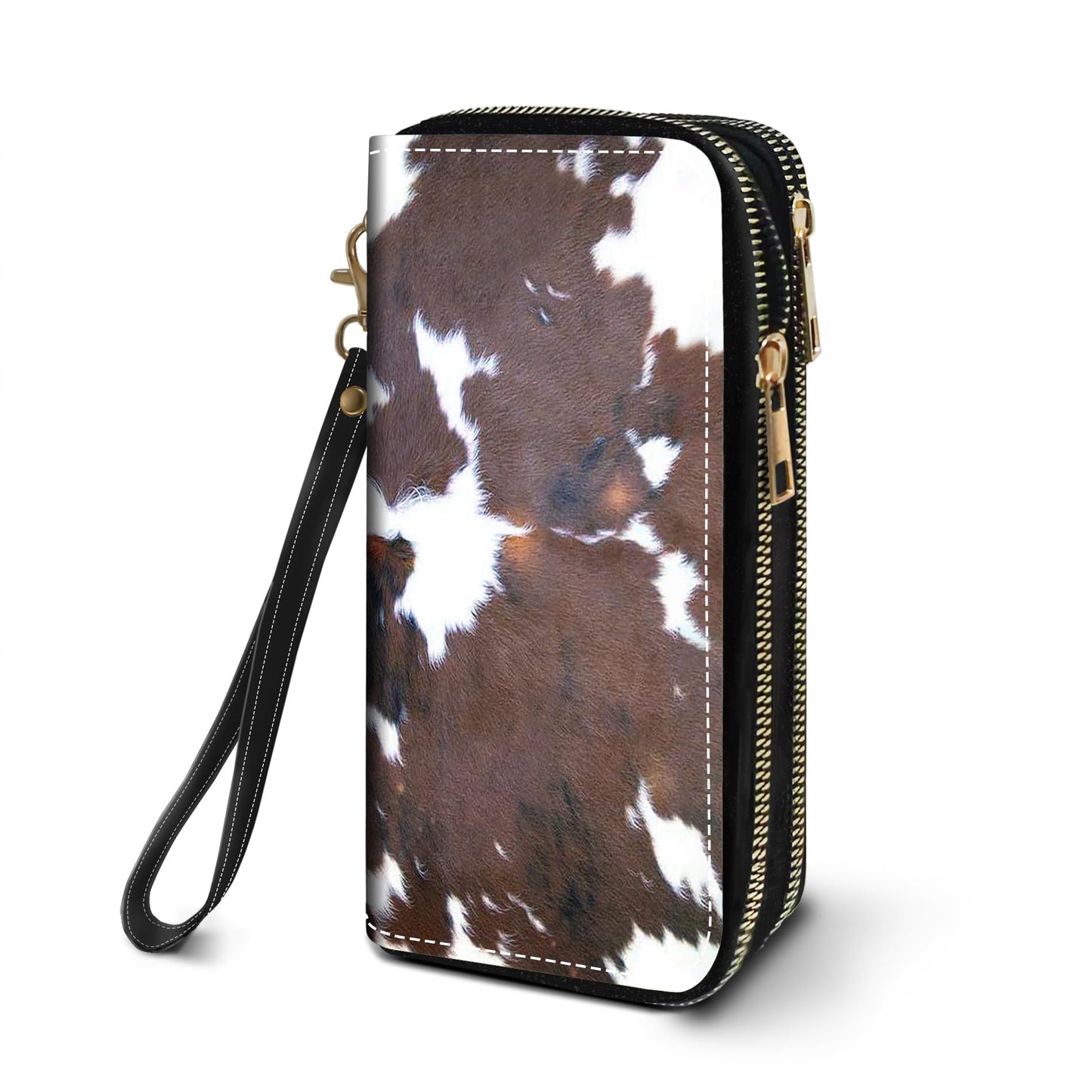 HOTWomen's Large Capacity Wallet PU Leather Double Zipper Clutch Purse Multifunctional Wallet with Removable Wristlet Strap for Smart Phone/Coin/Card/Cash, Flower Butterfly