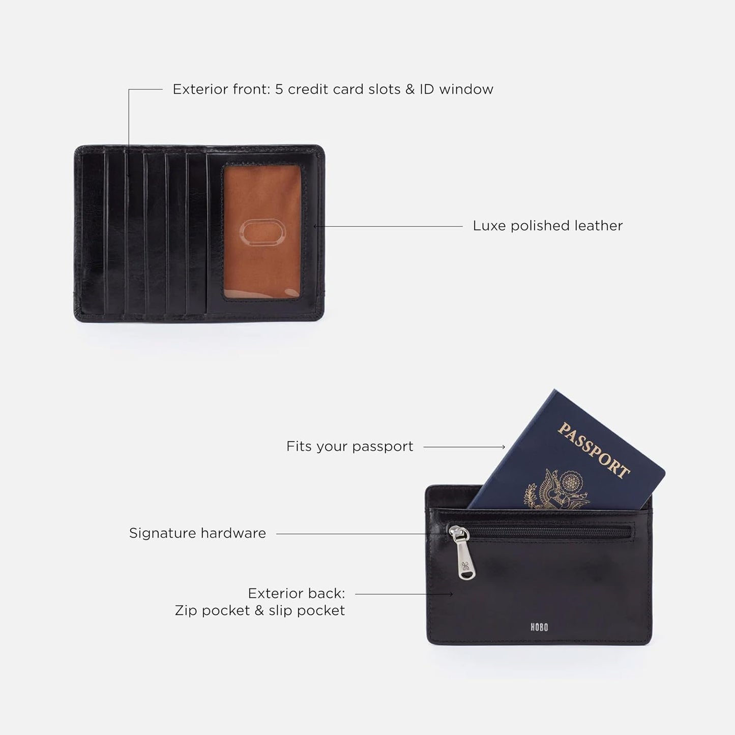 HOTHOBO Euro Slide Passport Wallet Travel Card Slots