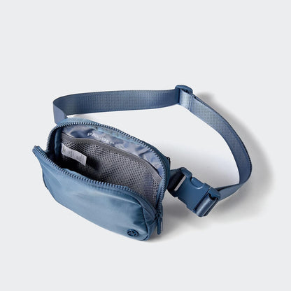 HOTPander Two Way Zipper Fanny Pack Nylon Everywhere Belt Bag for Women, Water Repellent Waist Packs, Crossbody Bags with Adjustable Strap (Indigo Blue).