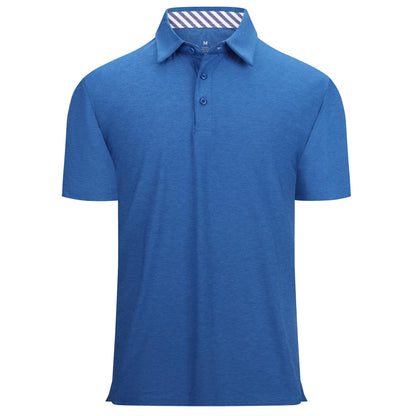 HOTAlex Vando Mens Golf Shirt Moisture Wicking Quick-Dry Short Sleeve Polo | UPF40,Soft & stretch,Sweat resistant,Multi-scene sports & office apparel