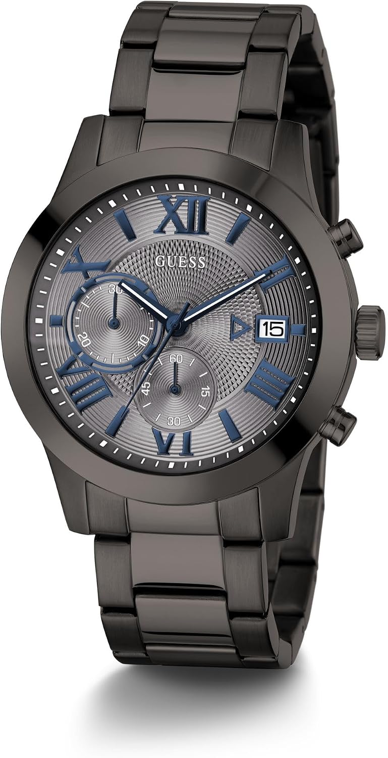 HOTGuess Men's Analog Dress Watch| Stainless Steel Case| 50M Water Resistance