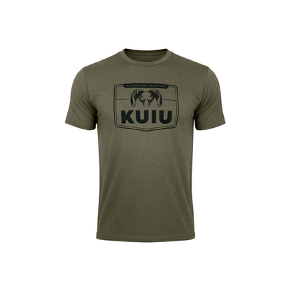 HOTKUIU Logo Sign T-Shirt for Men – Lightweight Cotton Polyester Hunting Tee – Soft, Durable Standard Fit Crew Neck