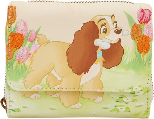 HOTLoungefly Lady and The Tramp Pastel Tulip Trifold Wallet