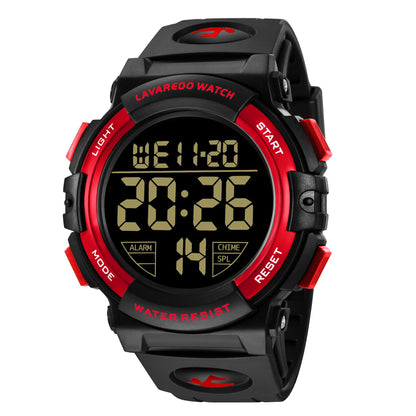 HOTL LAVAREDO Mens Digital Watch Sports Military Watches Waterproof Outdoor Chronograph Wrist Watches for Men with LED Back Ligh/Alarm/Date