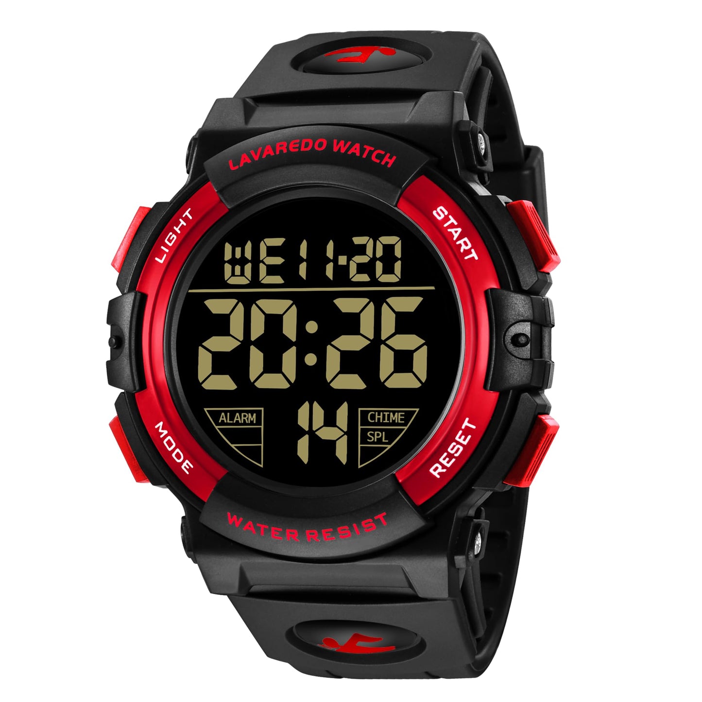 HOTL LAVAREDO Mens Digital Watch Sports Military Watches Waterproof Outdoor Chronograph Wrist Watches for Men with LED Back Ligh/Alarm/Date