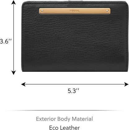 HOTFossil Women's Liza Leather Wallet Multifunction, Black (Model: SL7986G001)