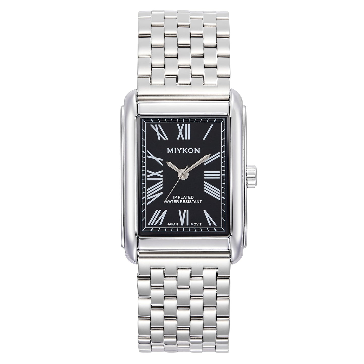 HOTMiykon Vintage Dress Watches for Men – Square Tank Watch with Solid Stainless Steel Bracelet, Mens Dress Watches – Japanese Quartz, Waterproof to 100ft