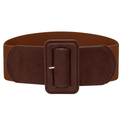 HOTVONMELLI Stretchy Wide Women Belts Elastic Vintage Belts for Women Fashion Ladies Waist Belt for Dress