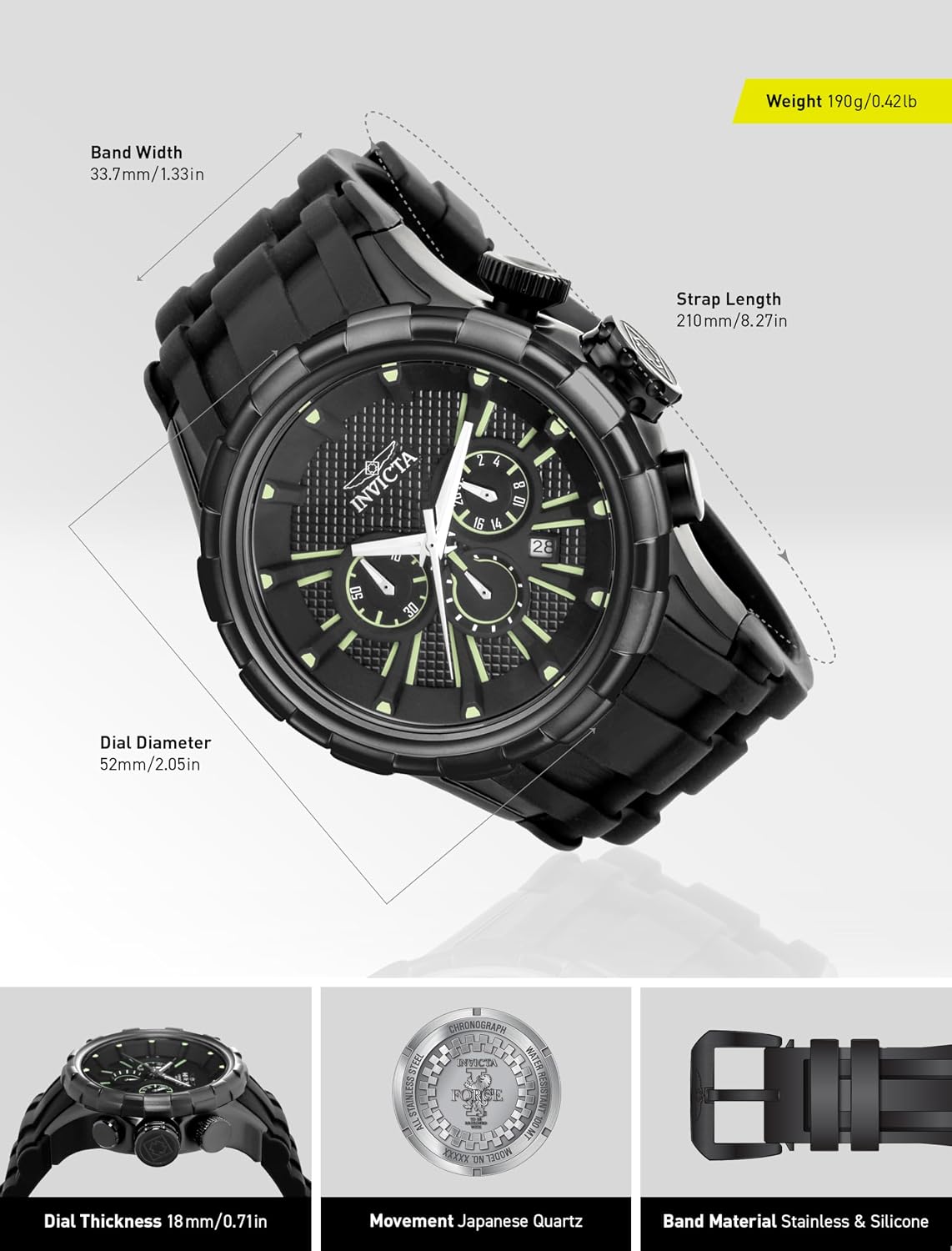 HOTInvicta Men's 16978 I-Force Analog Display Japanese Quartz Black Watch