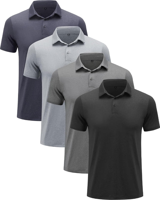 HOTBALENNZ Polo Shirts for Men Short Sleeve Mens Golf Polo Quick Dry | Summer Moisture Wicking Golf Shirt Sweat Resistant, Collared Athletic Casual Work Basic, Multi Scene Sports & Office Apparel