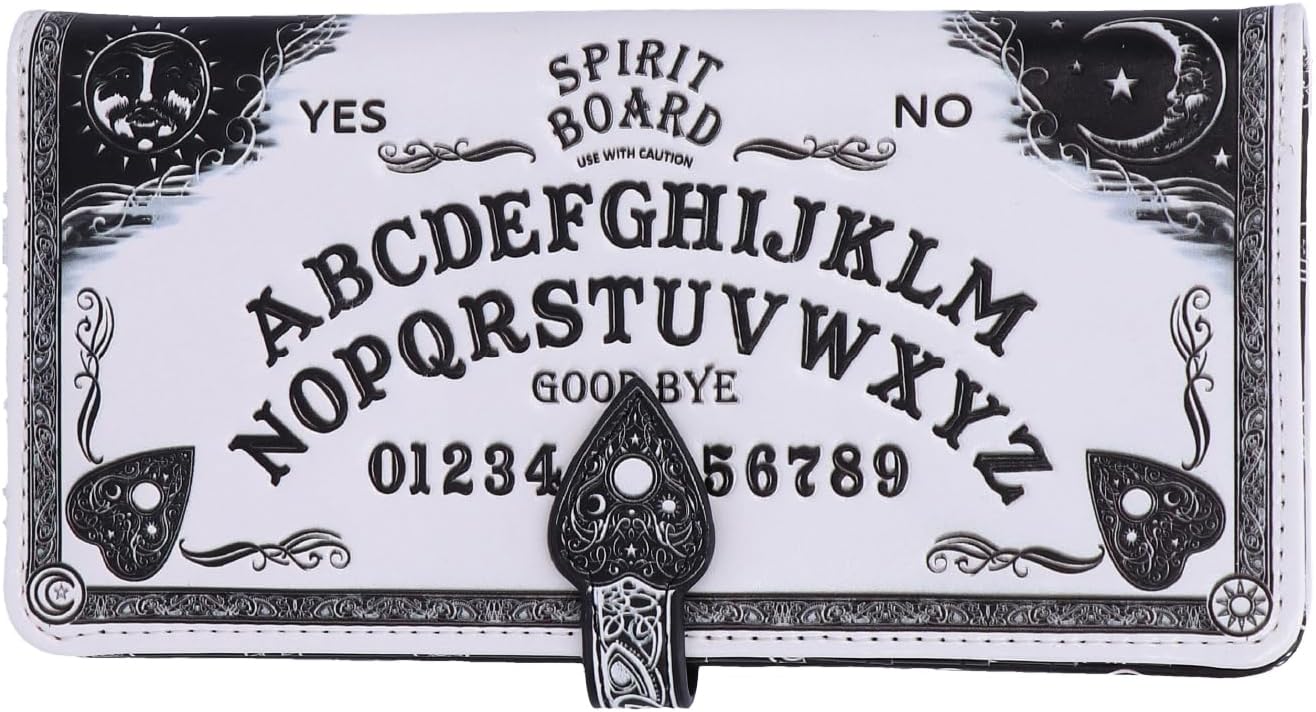 HOTNemesis Now White Spirit Board Embossed Purse, Gothic Ouija Design, Intricate Baroque Detailing, Occult Stylish Accessory, 18.5cm