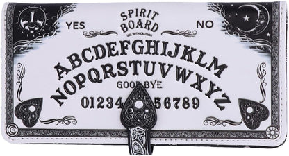 HOTNemesis Now White Spirit Board Embossed Purse, Gothic Ouija Design, Intricate Baroque Detailing, Occult Stylish Accessory, 18.5cm