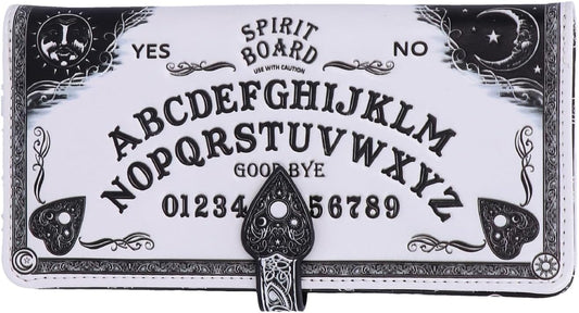 HOTNemesis Now White Spirit Board Embossed Purse, Gothic Ouija Design, Intricate Baroque Detailing, Occult Stylish Accessory, 18.5cm