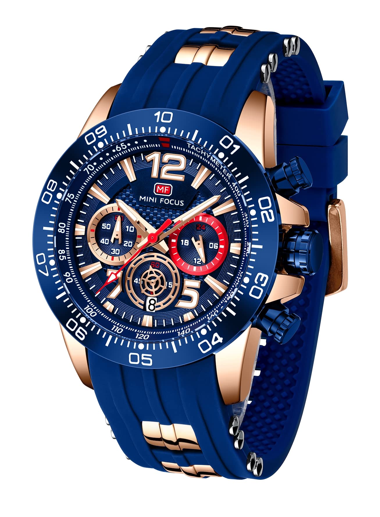 HOTAIMES Watch for Men Sport Military Waterproof Chronograph Mens Watches Analog Quartz Big Face Classic Stylish Fashion Casual Designer Business Work Wrist Watch Elegant Gift for Men