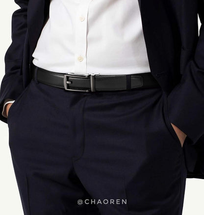 HOTCHAOREN Mens Dress Belt - Ratchet Belt Leather 1 1/4" Comfort Click - Perfect Companion to Mens Dress Shoes