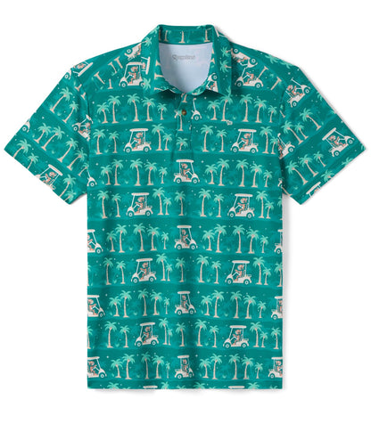 HOTTipsy Elves Men’s Golf Polo Shirt - Moisture Wicking, Stretch Fabric, Athletic Fit - Performance Polo