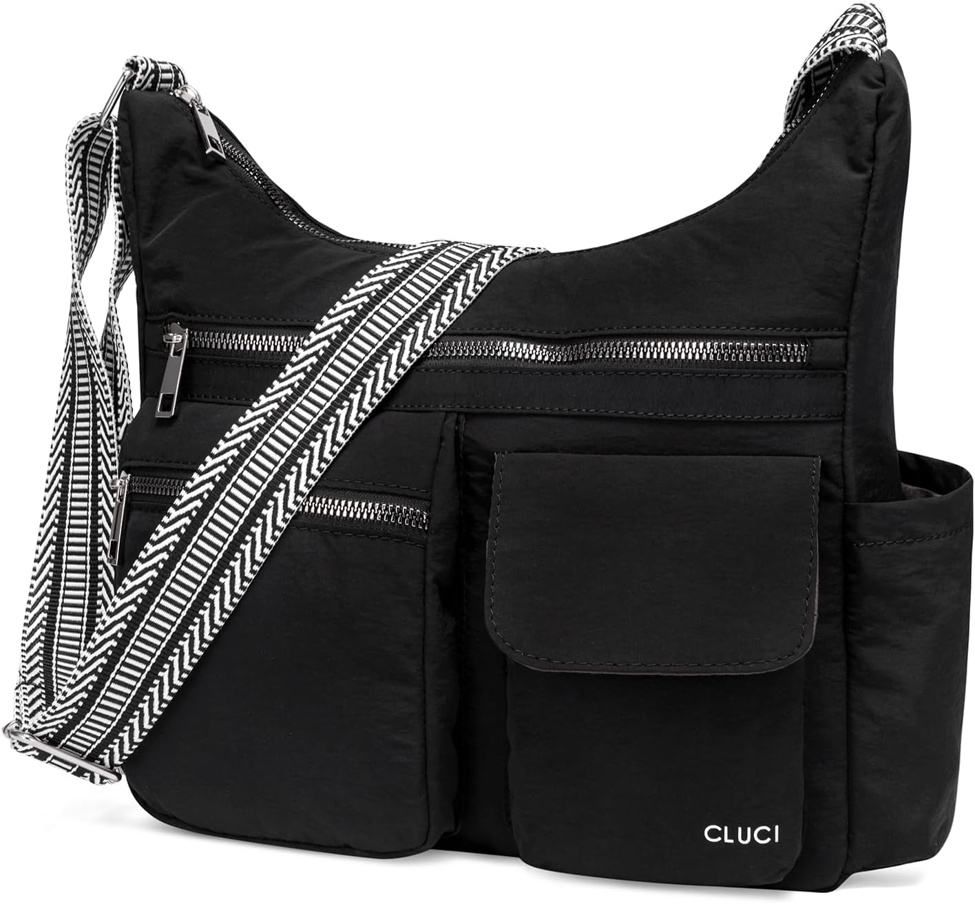 HOTCLUCI Waterproof Nylon Crossbody Bags For Women Bundles with Small Wallet for Women