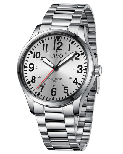 HOTCIVO Military Watch for Men Waterproof: Analog Mens Watches Classic- Field Wrist Watches for Man