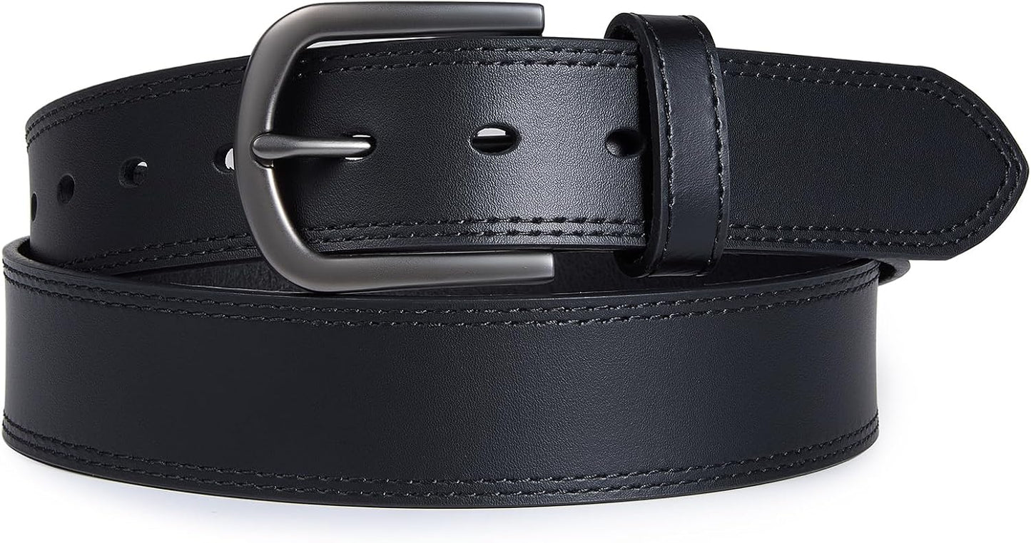 HOTMen's Full Grain Leather Belt for Everyday Casual Jeans, 1.5" Handmade Men Leather Belts with Gift Box