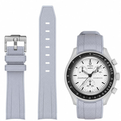 HOTStanchev Strap for Omega x Swatch MoonSwatch/Rolex Watch 20mm,Soft Silicone Omega X Swatch Moonswatch Speedmaster Replacement Strap,Curved No Gap Moonswatch Swatch strap for Men Women (Black1)