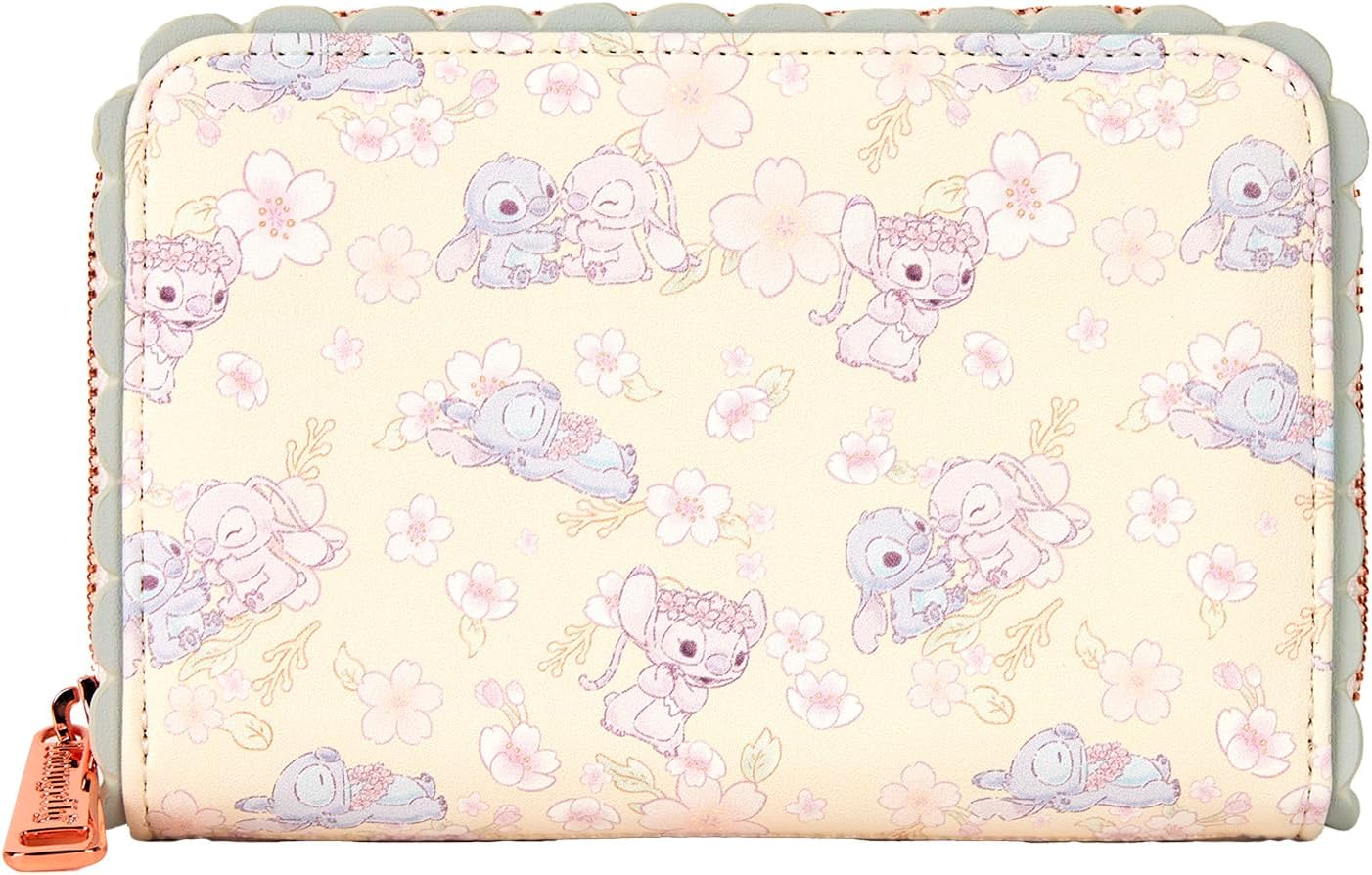 HOTLoungefly Disney Cute Stitch Cherry Blossom Zip Around Wallet