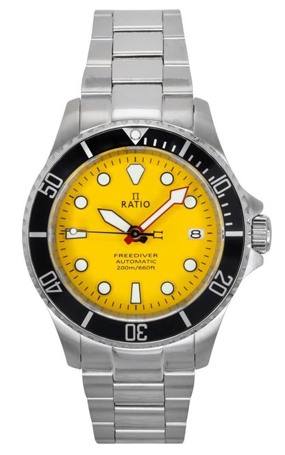 HOTRATIO FreeDiver Sapphire Crystal Diver Watch Japanese Automatic Movement Dive Watch 200m Water Resistant Diving Watch
