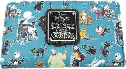 HOTLoungefly Disney The Nightmare Before Christmas Allover Print Bi-fold Wallet