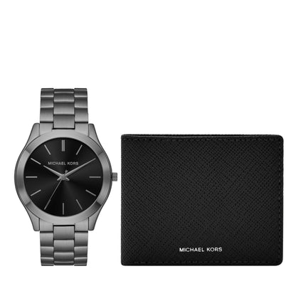 HOTMichael Kors Oversized Slim Runway Men's Watch, Stainless Steel Watch for Men