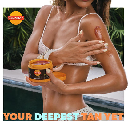HOTCarroten Intensive Tanning Gel, Browning Tan Accelerator, 5 oz | Non-Greasy, Water-Resistant with Carrot and Coconut Oil, Vitamin A & E For Moisture & Hydration, Made in Greece
