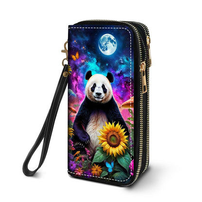 HOTWomen's Large Capacity Wallet PU Leather Double Zipper Clutch Purse Multifunctional Wallet with Removable Wristlet Strap for Smart Phone/Coin/Card/Cash, Floral Quotes Bible Verse Philippians 4-13