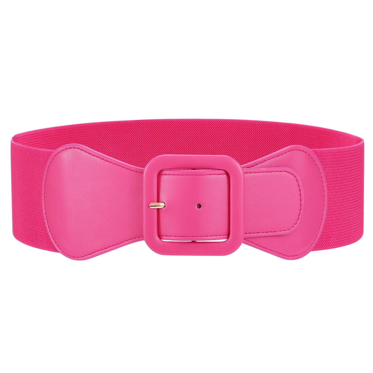 HOTJASGOOD Women Elastic Wide Belt Stretchy Vintage Waist Belt for Dress with Fashion Square Buckle