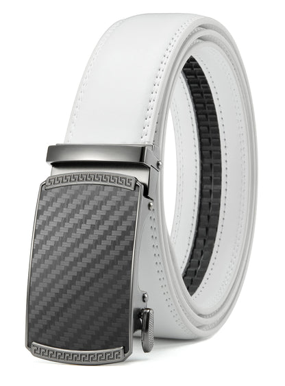 HOTCHAOREN Mens Belt Leather Ratchet Belt - Customizable Fit, Effortless Style (35mm)