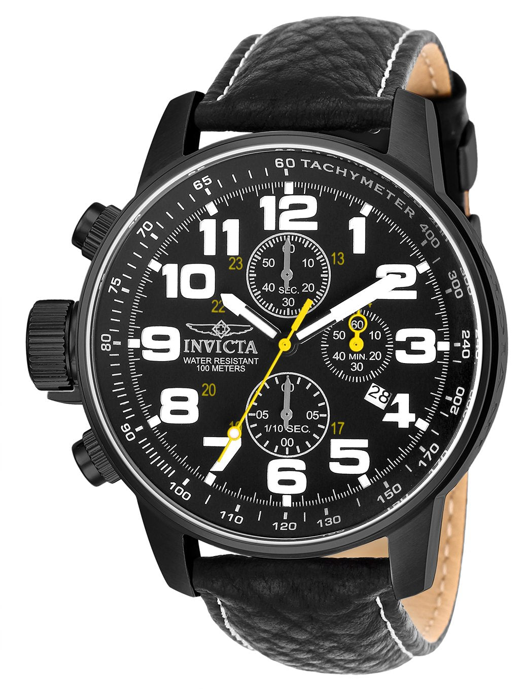 HOTInvicta Men's I-Force Left Handed Quartz Watch with Leather Strap