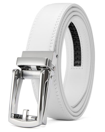 HOTCHAOREN Mens Dress Belt - Ratchet Belt Leather 1 1/4" Comfort Click - Perfect Companion to Mens Dress Shoes