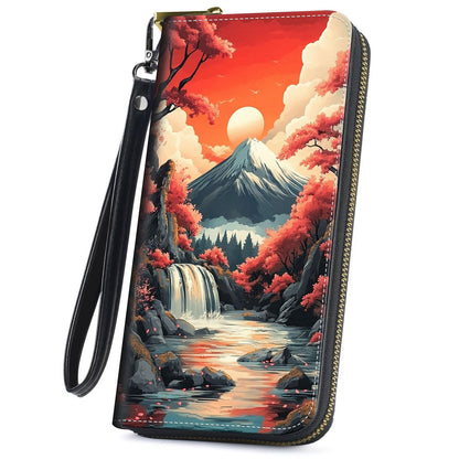 HOTCute Wallets for Women Girls, Large Capacity PU Leather RFID Blocking Clutch Purse with Wristlet